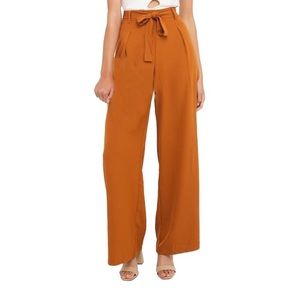 NWT Wide leg tie high waist palazzo pants